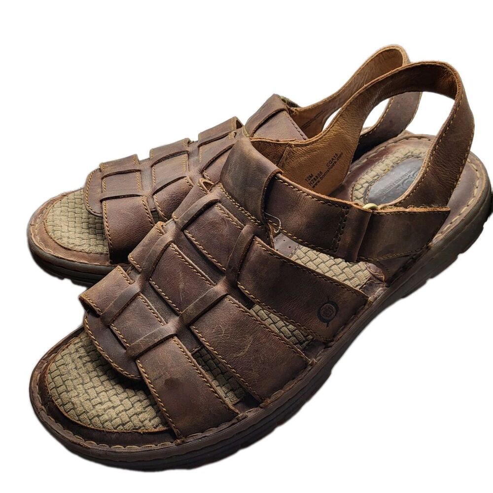 Genuine Leather Men's BORN Tobias Sandal Size 12 $120